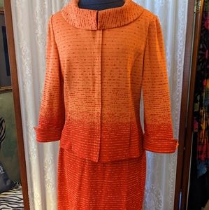St John knit two-piece suit skirt and jacket